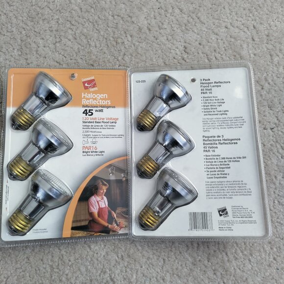 New (6) Commercial Electric 45 Watt Halogen Flood Reflectors 120 Volts 2-3 Packs - Picture 1 of 1
